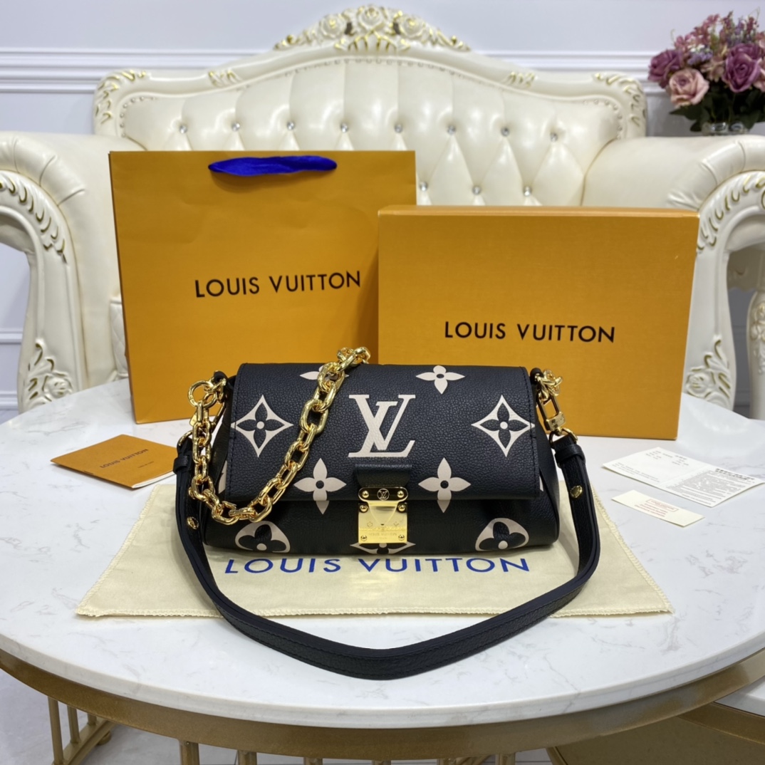 Louis Vuitton FAVORITE Monogram Shoudler Bag  M45859 Black/Beige